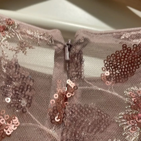 NWT Mac Duggal woman's floral pink beaded gorgeous gown - Picture 9 of 14